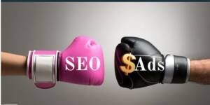 Image shown the Fight between SEO and Paid ads 